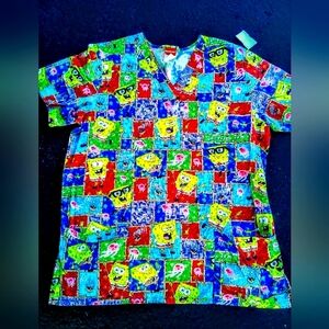 Colorful sponge Bob cartoon print
